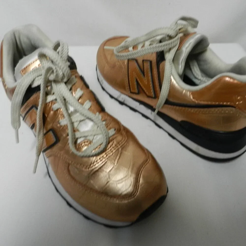 New Balance 574 Encap Sneakers Tennis Metallic Rose Gold Women Size 39 8 - Picture 2 of 15